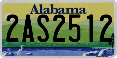 AL license plate 2AS2512