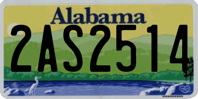 AL license plate 2AS2514