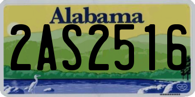 AL license plate 2AS2516