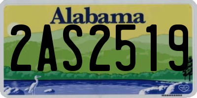 AL license plate 2AS2519
