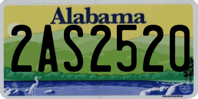 AL license plate 2AS2520