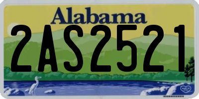 AL license plate 2AS2521