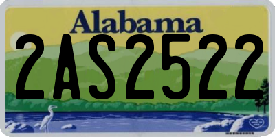 AL license plate 2AS2522