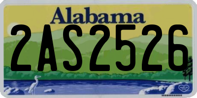 AL license plate 2AS2526