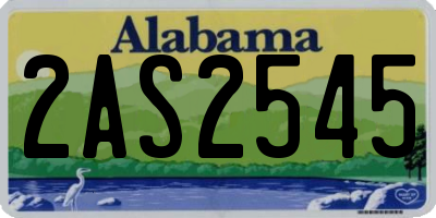 AL license plate 2AS2545