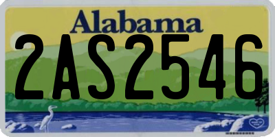 AL license plate 2AS2546