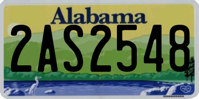 AL license plate 2AS2548