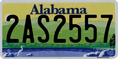 AL license plate 2AS2557