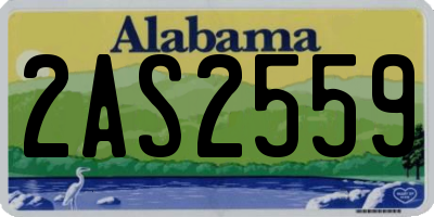 AL license plate 2AS2559