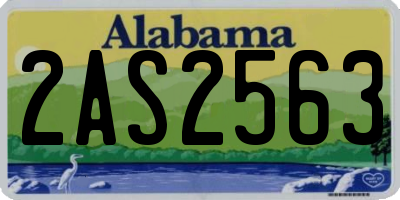 AL license plate 2AS2563