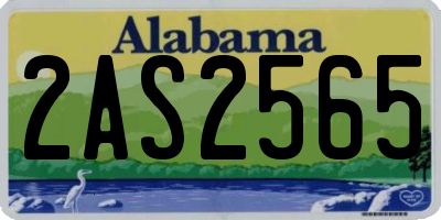 AL license plate 2AS2565