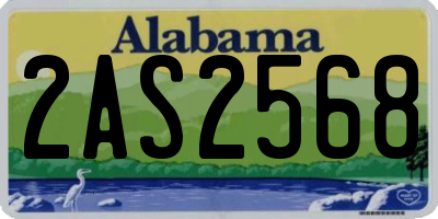AL license plate 2AS2568