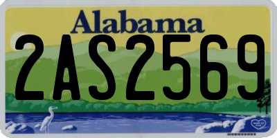 AL license plate 2AS2569