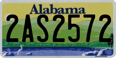 AL license plate 2AS2572