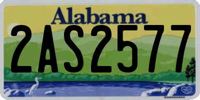 AL license plate 2AS2577