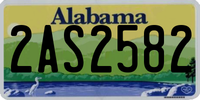 AL license plate 2AS2582