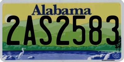 AL license plate 2AS2583