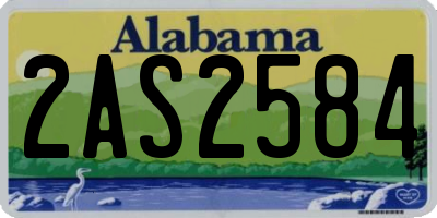 AL license plate 2AS2584