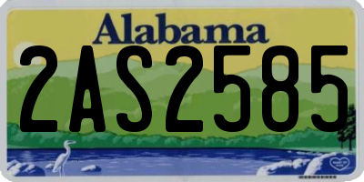 AL license plate 2AS2585