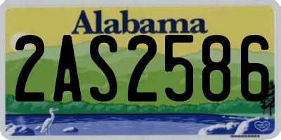 AL license plate 2AS2586
