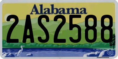 AL license plate 2AS2588