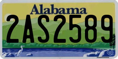 AL license plate 2AS2589