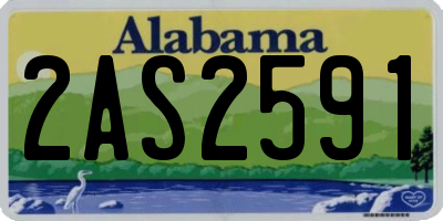 AL license plate 2AS2591