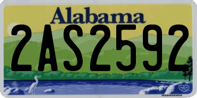 AL license plate 2AS2592