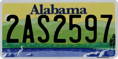 AL license plate 2AS2597