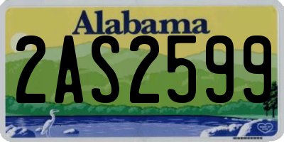 AL license plate 2AS2599