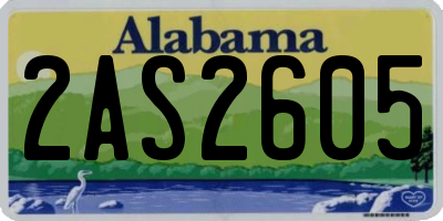 AL license plate 2AS2605