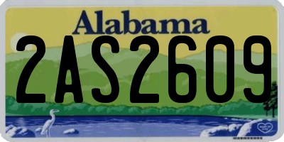 AL license plate 2AS2609