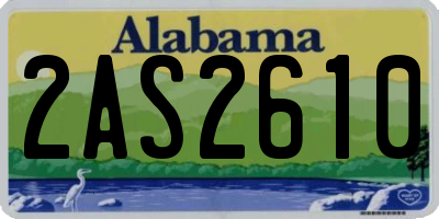 AL license plate 2AS2610