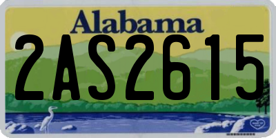 AL license plate 2AS2615