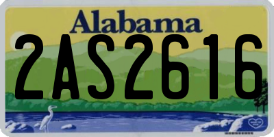 AL license plate 2AS2616