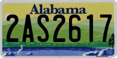 AL license plate 2AS2617