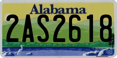 AL license plate 2AS2618
