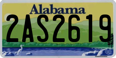 AL license plate 2AS2619