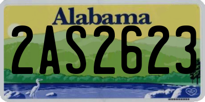 AL license plate 2AS2623