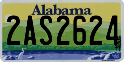 AL license plate 2AS2624