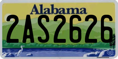 AL license plate 2AS2626