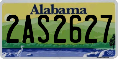 AL license plate 2AS2627