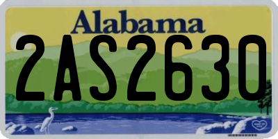 AL license plate 2AS2630
