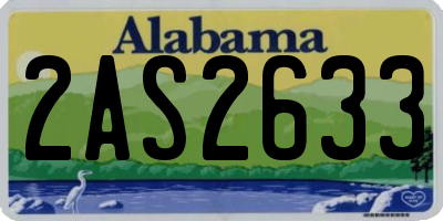 AL license plate 2AS2633