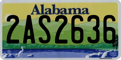 AL license plate 2AS2636