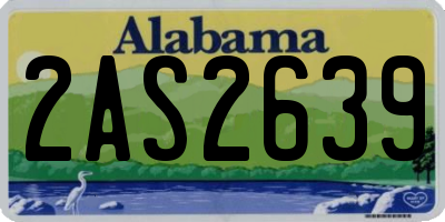 AL license plate 2AS2639