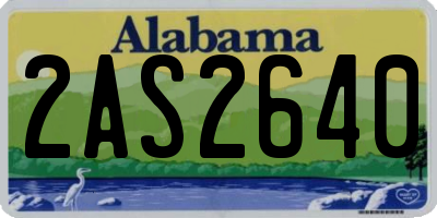 AL license plate 2AS2640