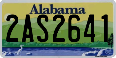 AL license plate 2AS2641