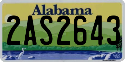 AL license plate 2AS2643