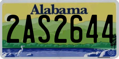 AL license plate 2AS2644